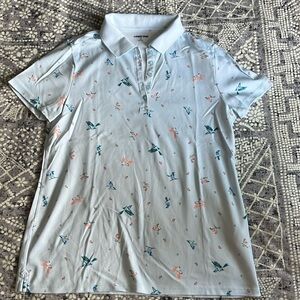 Lands End collared short sleeved shirt size M